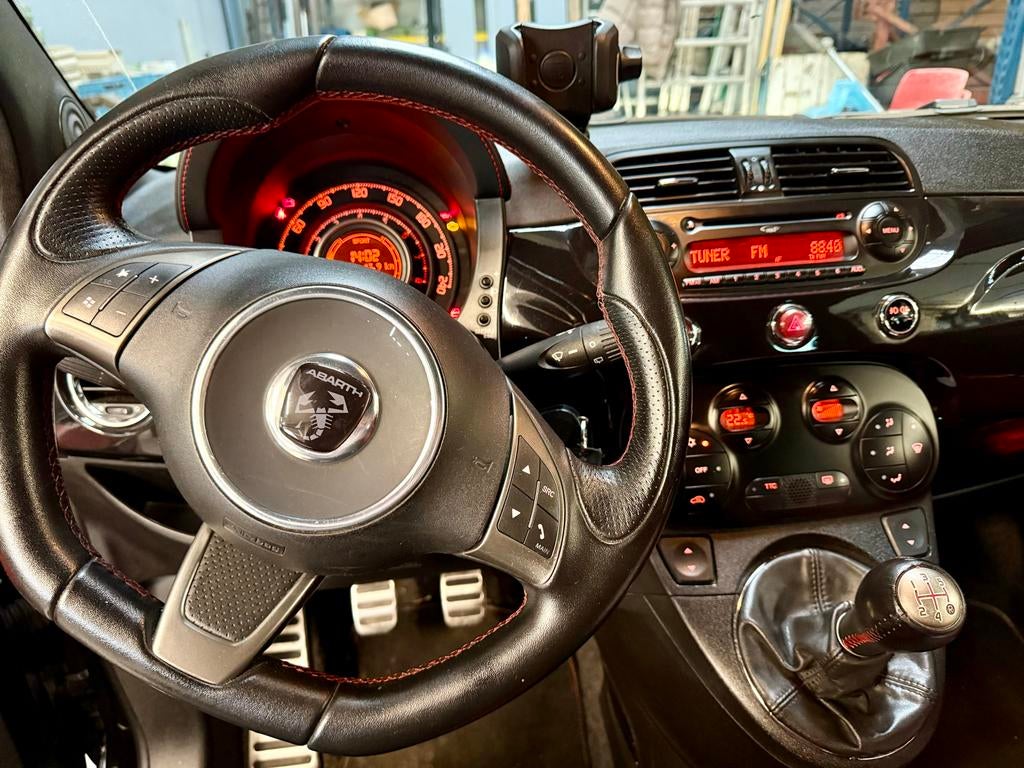 🚘Fiat 500 1.4 Abarth Essessee 2009 Zwart 🚘, Voorwielaandrijving, Euro 5, 15 km/l, 40 €/maand