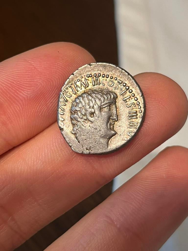 Romeinse Denarius Marcus Antonius, Postzegels en Munten, Ophalen of Verzenden, Italië