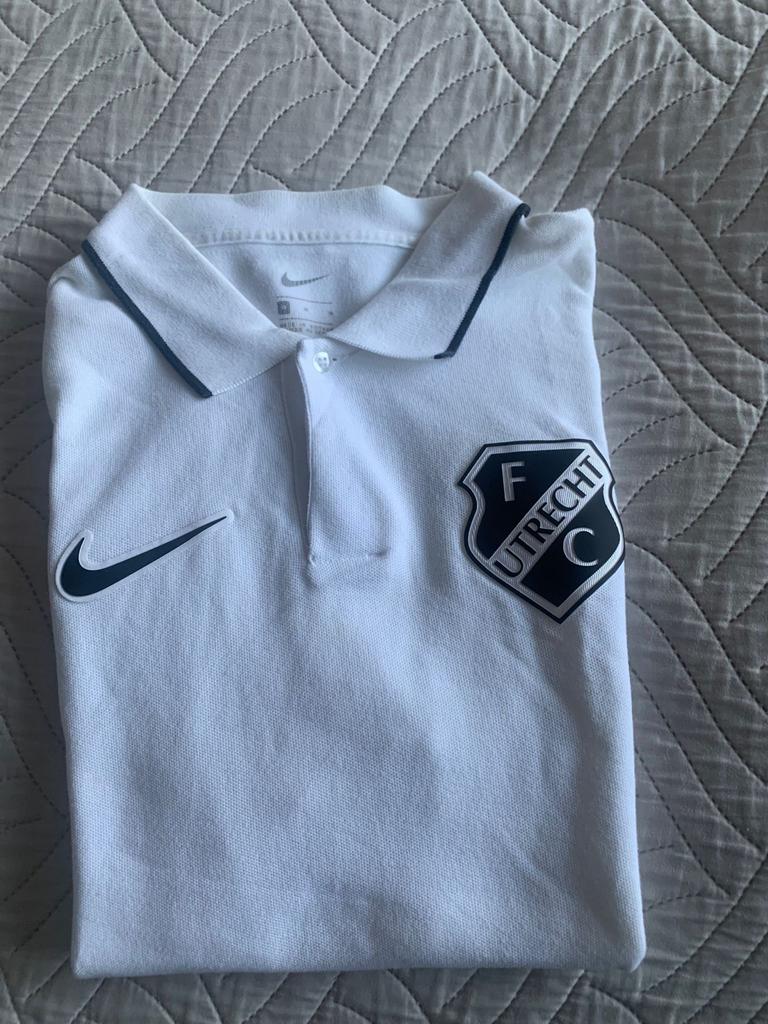 Witte Nike Polo FC Utrecht - Maat M, Ophalen of Verzenden, Zo goed als nieuw, Maat 48/50 (M), Wit