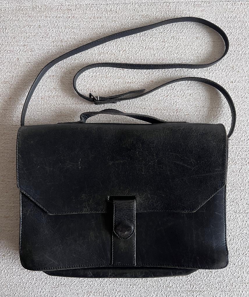 Hester van Eeghen - Leren tas, Overige merken, Gebruikt, Zwart, Ophalen of Verzenden