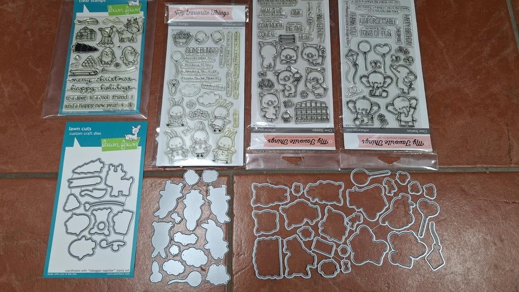 Stempels mét snijmallen, Lawn Fawn, My Favorite Things, Ophalen of Verzenden, Zo goed als nieuw, Overige thema's, Overige typen