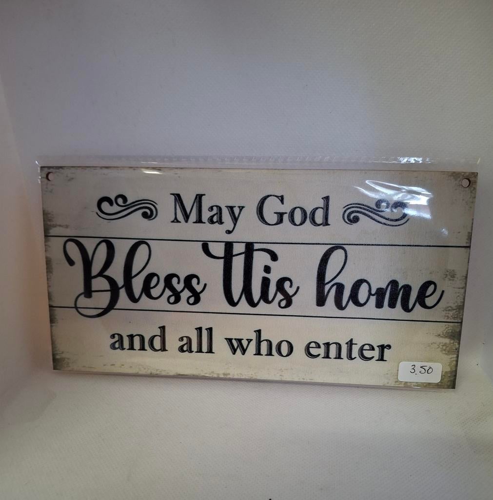 Houten bordje christelijke tekst, Huis en Inrichting, Ophalen of Verzenden, Nieuw