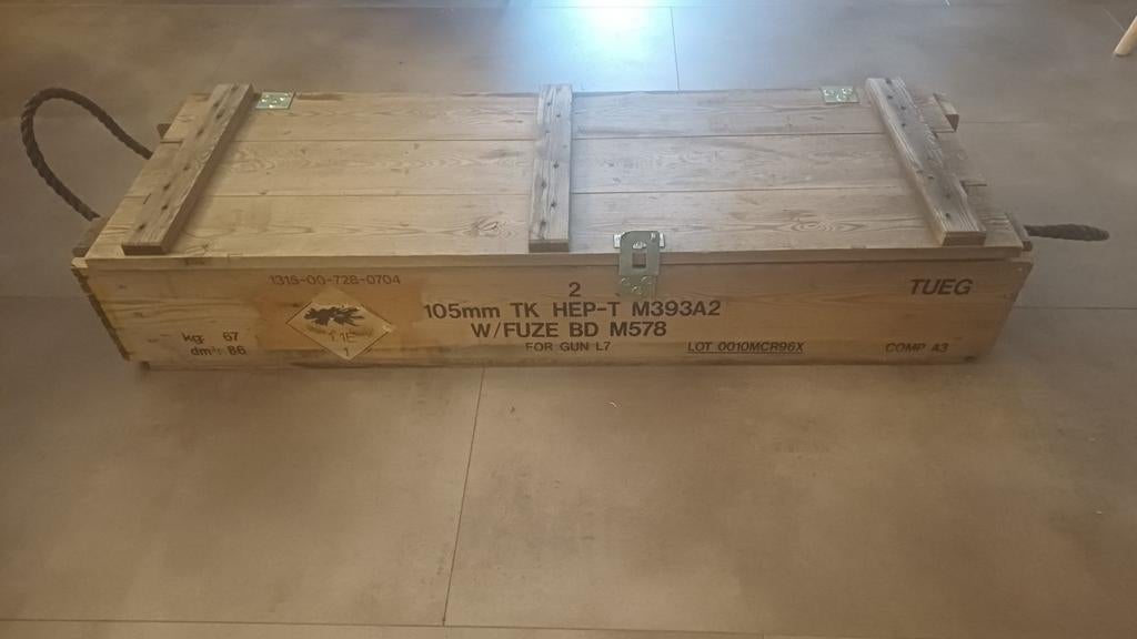 Houten Defensie Kist - Handige Opbergkist, Ophalen, Minder dan 50 cm, Gebruikt, 100 tot 150 cm