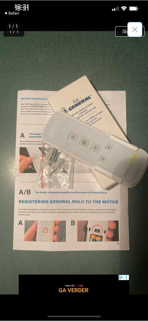 Rolo General, compatibel met Somfy rts, Eén persoon, Cadeaubon