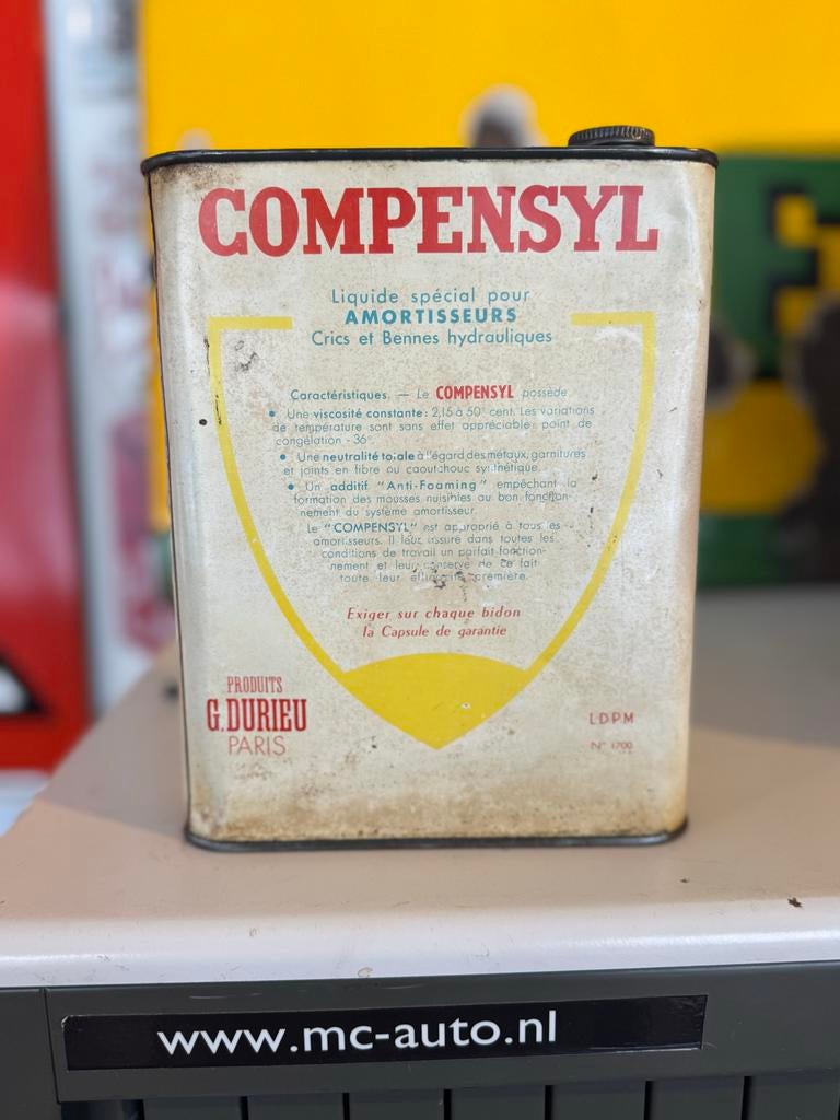 COMPENSYL 2 liter olie blik, Verzamelen, Gebruikt, ., ., .