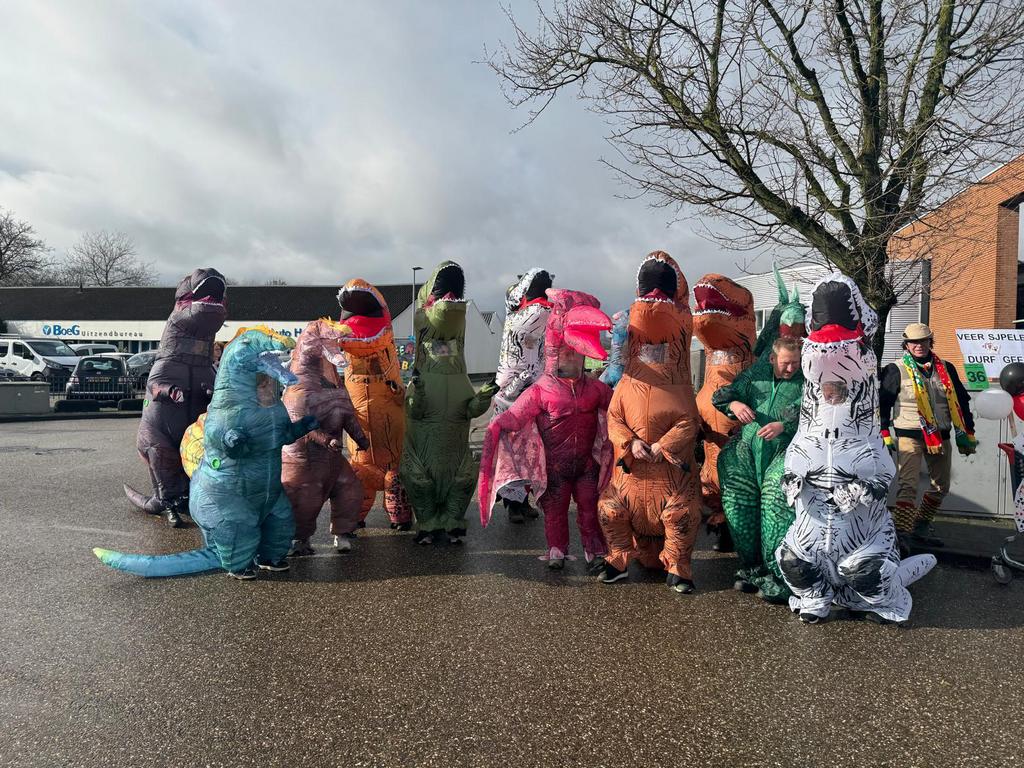 Carnavals groep Dinosaurus, Kleding | Dames, Ophalen of Verzenden, Zo goed als nieuw, Carnaval