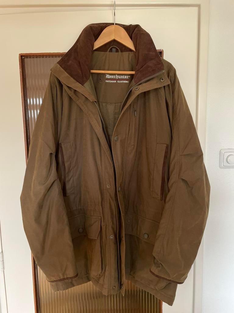 Jacht jas Deerhunter Daytona Classic met wildzak, Verzenden, Zo goed als nieuw, Maat 52/54 (L), Groen