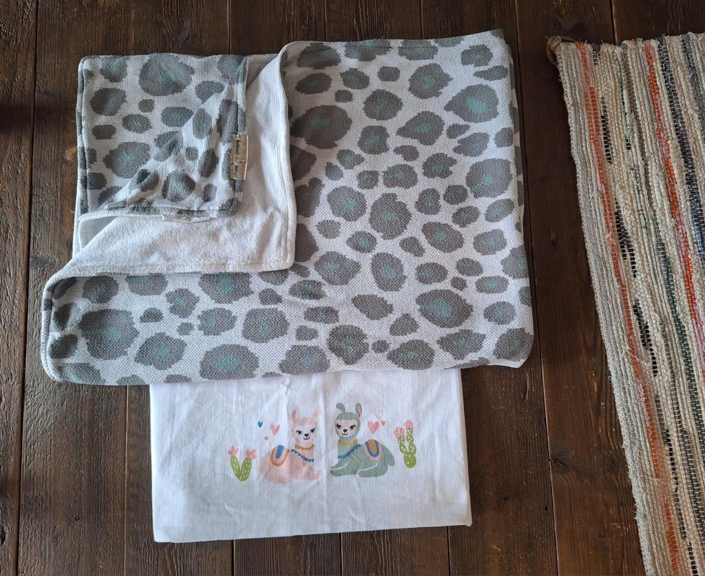 Meyco panter dekentje met lakentje, Ophalen of Verzenden, Zo goed als nieuw, 100 cm of meer, Deken