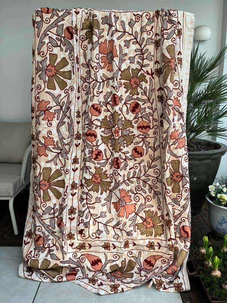 Vintage Kantha Quilt Suzani Deken Sari India, Ophalen of Verzenden