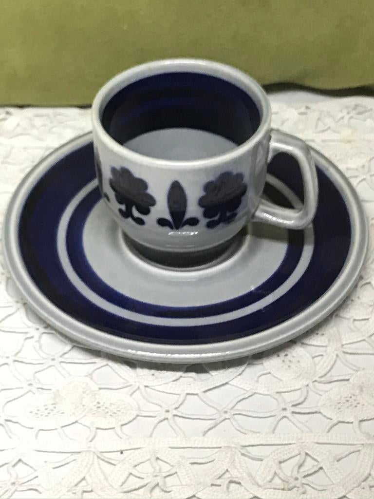 Vintage Kop en schotel Boch Baltic (060820), Gebruikt, Ophalen of Verzenden, Overige stijlen, Kop(pen) en/of Schotel(s)