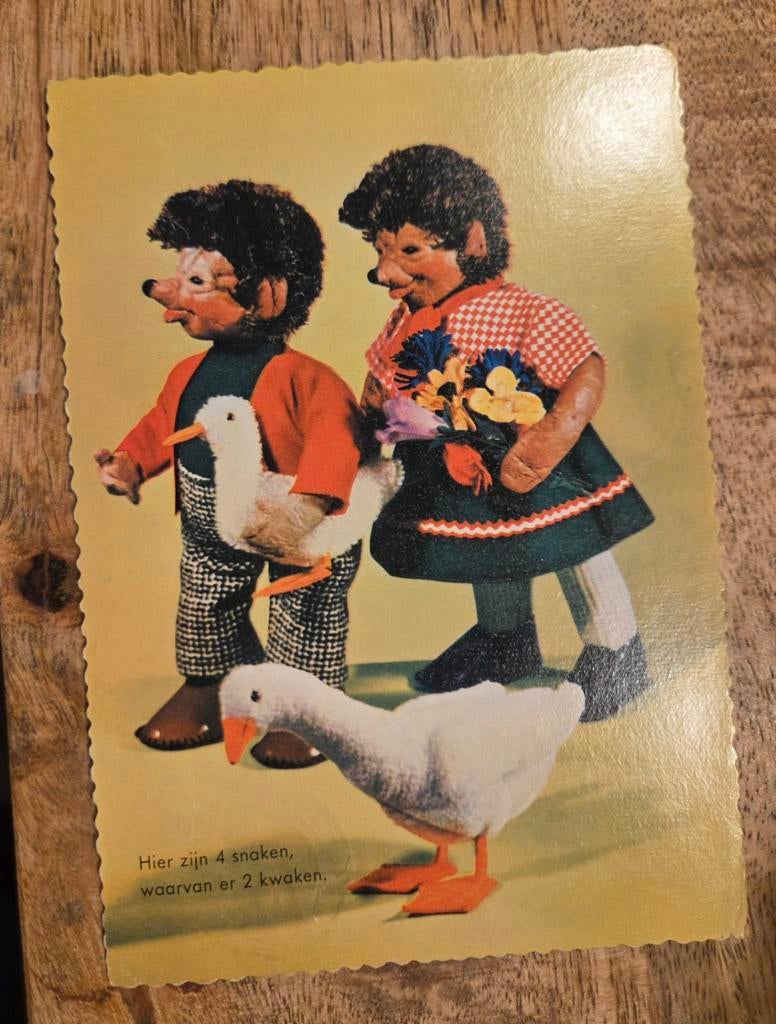 Meneer en mevrouw Egel met eend en vogel, Verzamelen, Verzenden, 1960 tot 1980, Gelopen, Kinderen