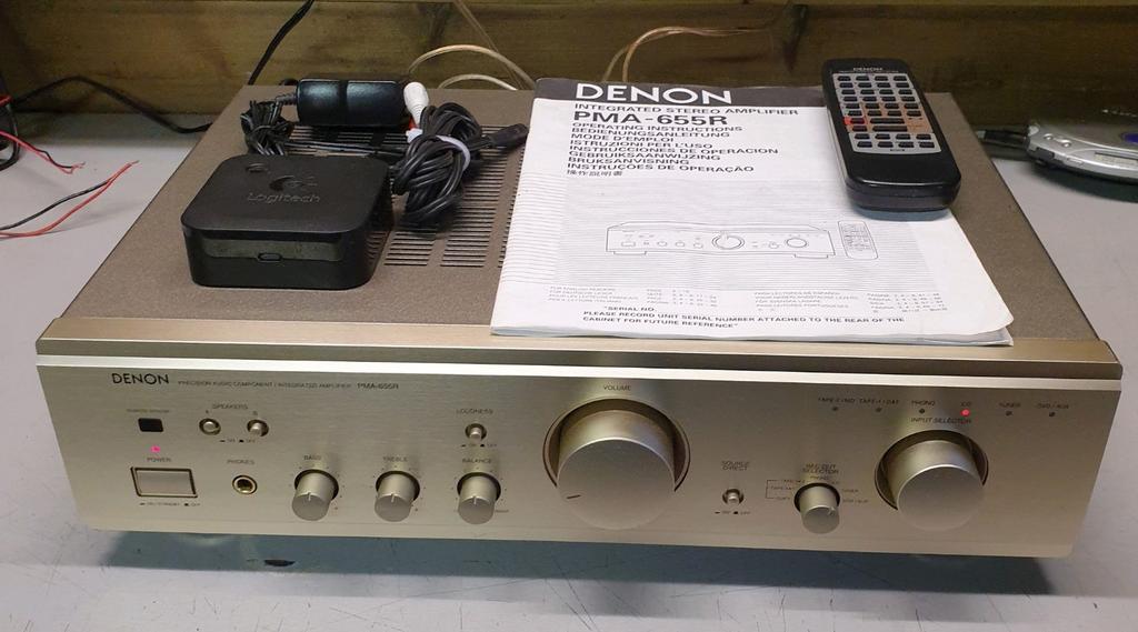 Denon versterker pma-655r + bluetooth module + remote, Ophalen of Verzenden, Denon