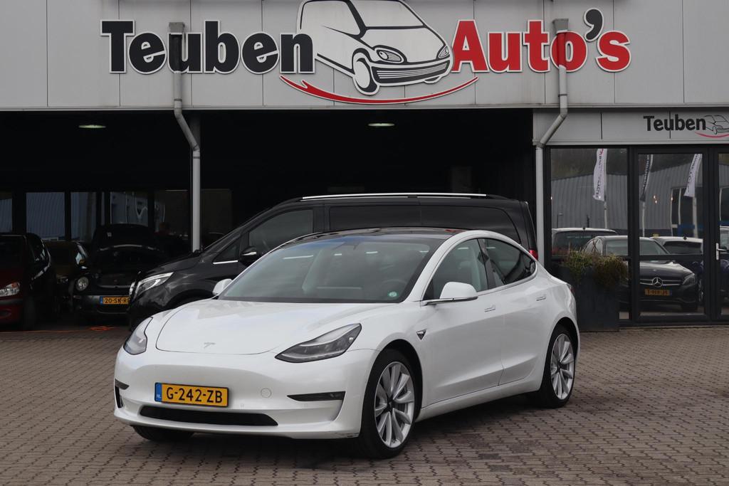 Tesla Model 3 Long Range AWD 75 kWh SOH 94,4% Autopilot comp, Automaat, Stof, Wit, Origineel Nederlands