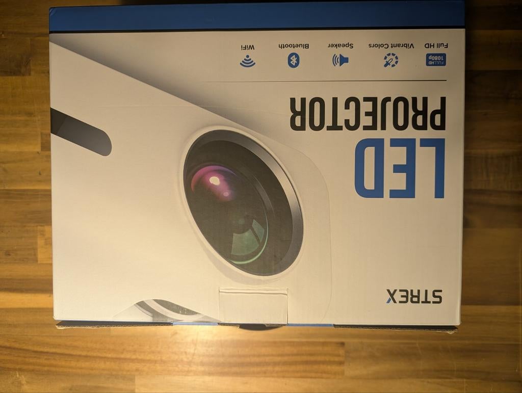 STREX LED Projector Full HD 1080p met WiFi & Bluetooth, Audio, Tv en Foto, Beamers, Ophalen of Verzenden
