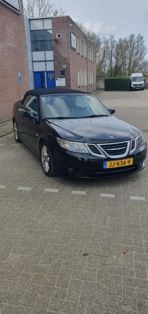 Saab 9-3 1.8 T BP Cabrio AUT 2009 Zwart, Auto's, 1998 cc, Zwart, 4 cilinders, Cabriolet