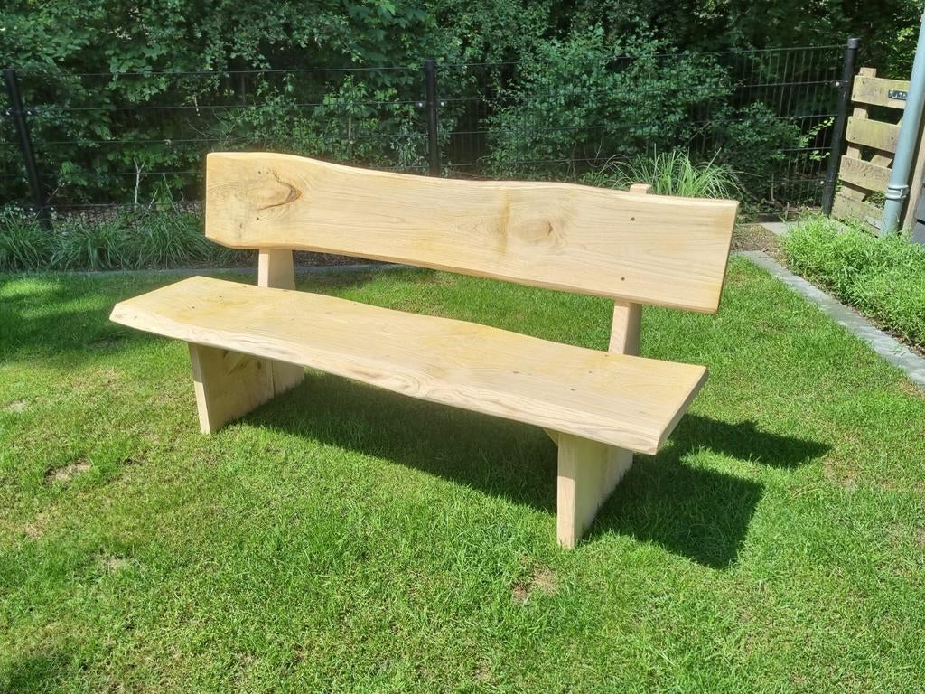 Robuuste boomstam tuinbank, Ophalen of Verzenden, Nieuw, Hout