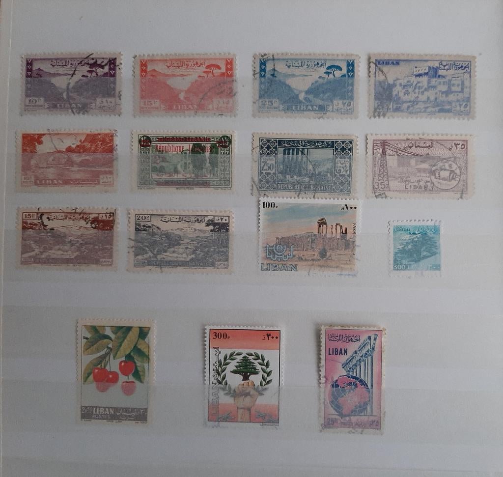 Verzameling Klassieke Postzegels Libanon Nr. 1 Gestempeld, Ophalen, Gestempeld, Midden-Oosten