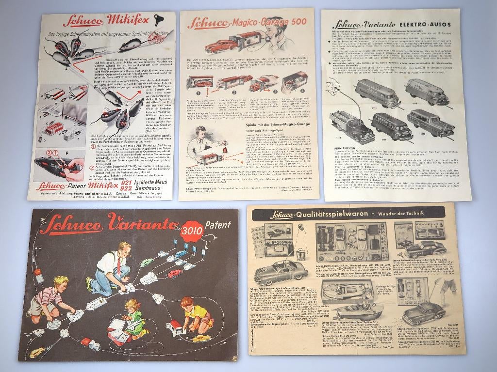 Schuco 5x Handleiding & Catalogus Jaren 50 (o.a. Varianto), Ophalen of Verzenden