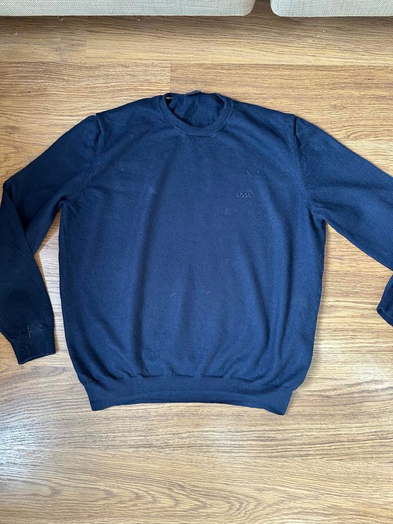 Donkerblauwe hugo BOSS trui maat S, Ophalen of Verzenden, Gedragen, Maat 46 (S) of kleiner, Blauw