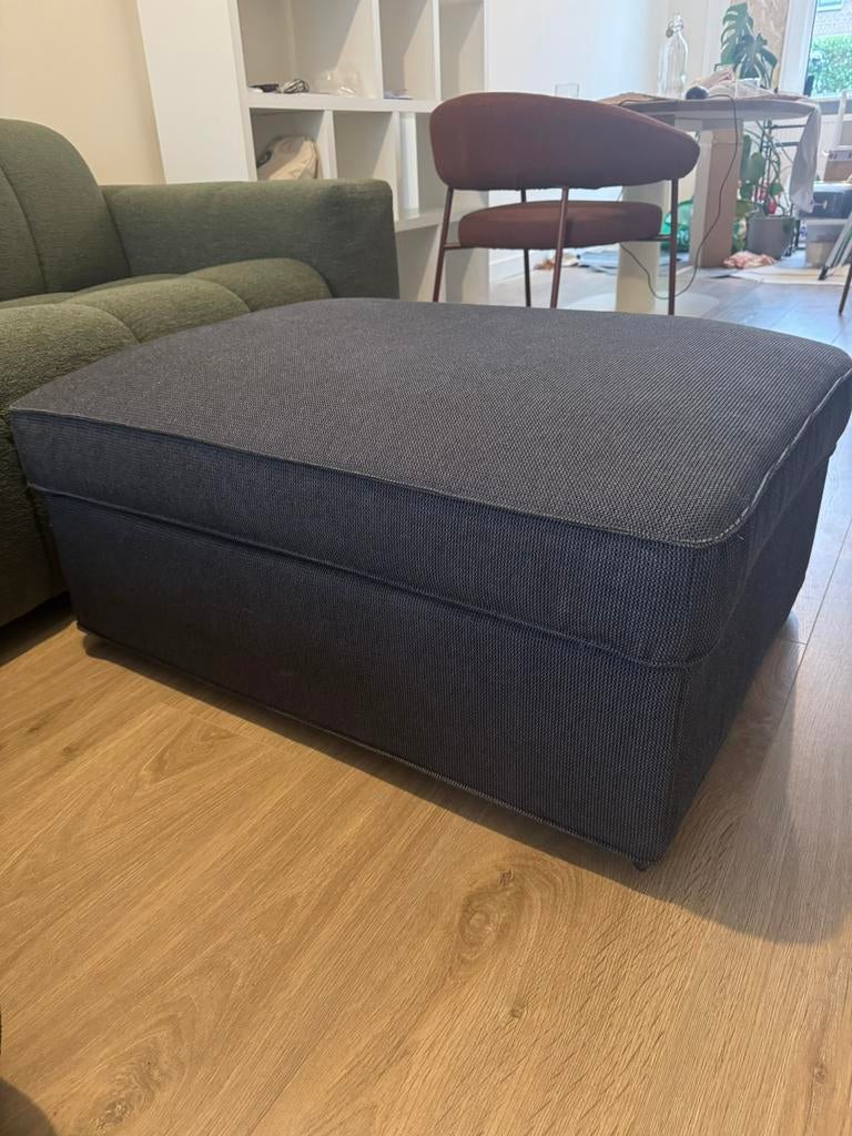 IKEA dark grey poef, Ophalen, Zo goed als nieuw, Rechthoekig