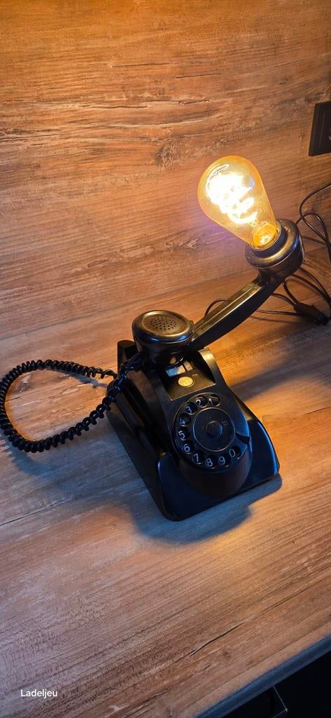 Vintage Bakelieten PTT Telefoon Lamp Jaren '50/'60, Ophalen