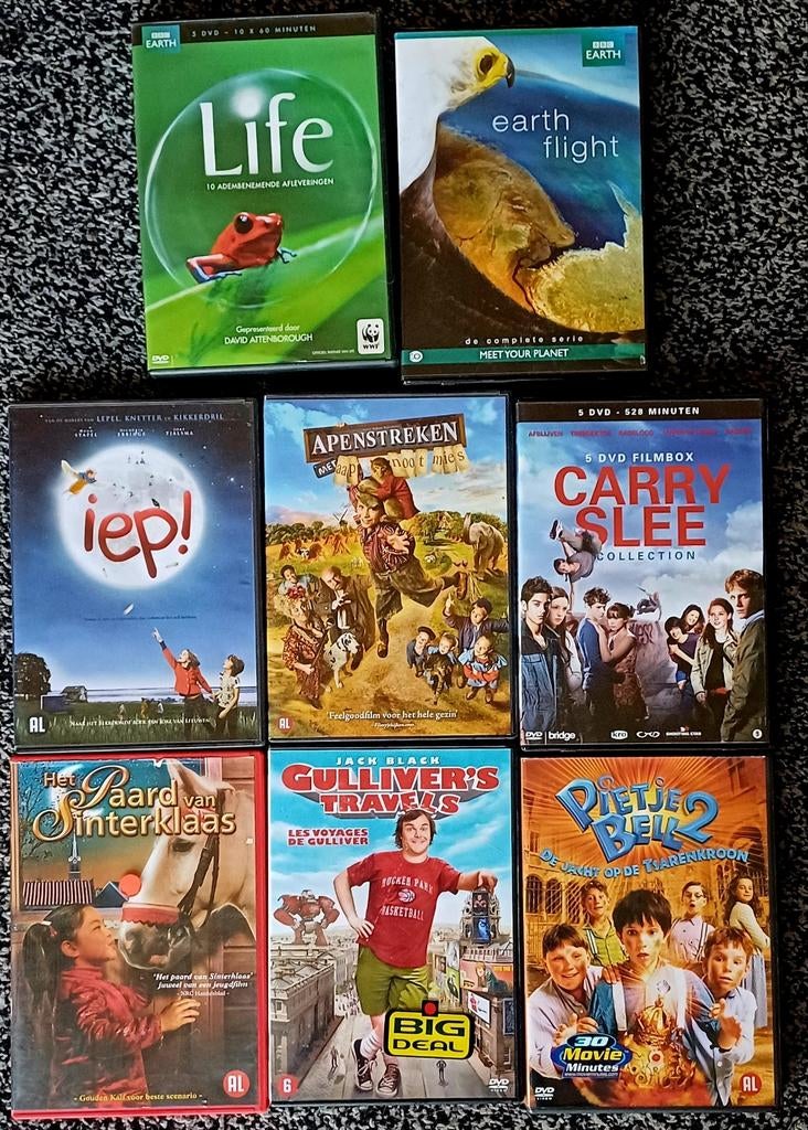 Collectie kinderfilms, tienerfilms en natuurfilms (16, Cd's en Dvd's, Dvd's | Kinderen en Jeugd, Alle leeftijden, Ophalen of Verzenden