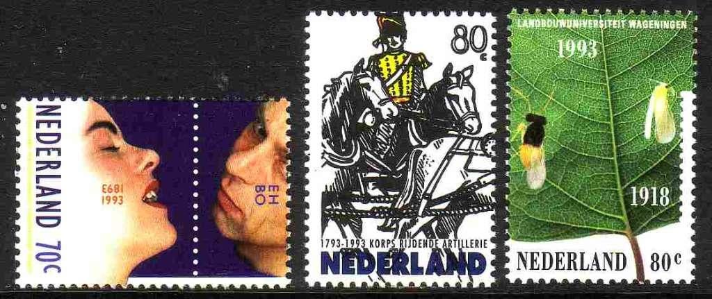 Nederland 1993 1548/1550 EHBO, Artillerie, Wageningen, Postf, Ophalen of Verzenden, Na 1940, Postfris
