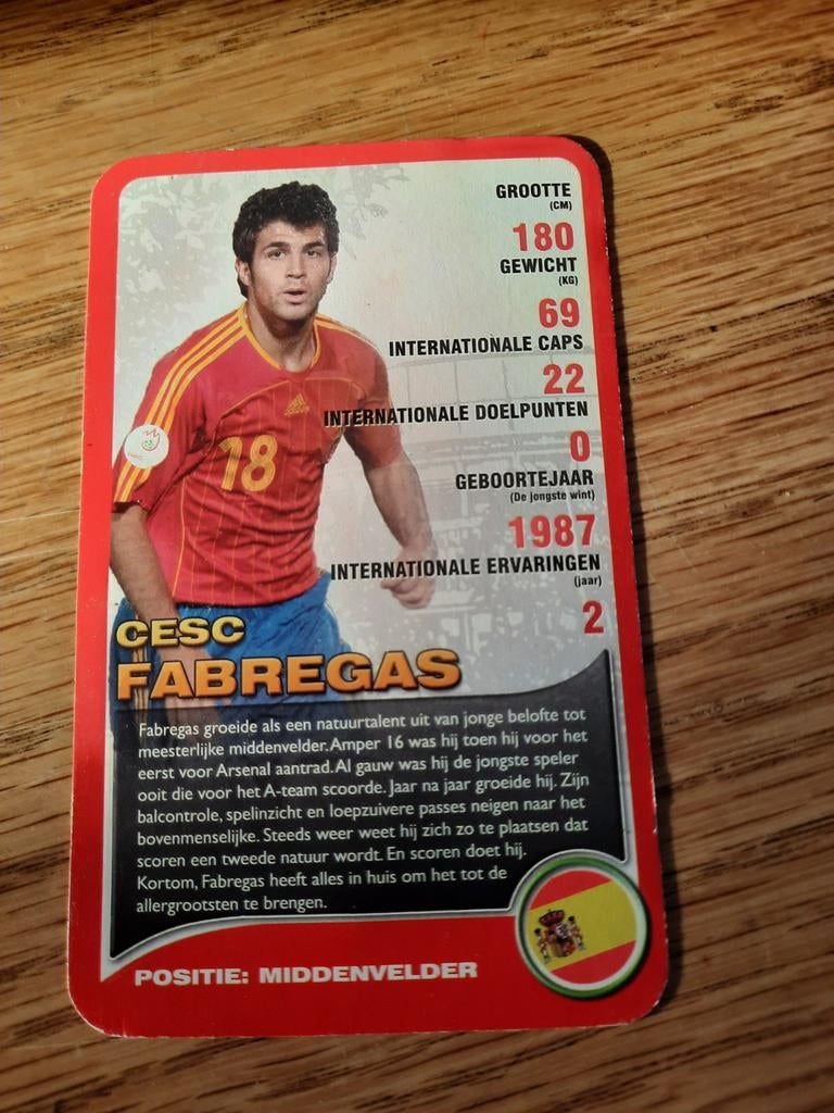 Top Trumps Cesc Fabregas kaart, Verzamelen, Ophalen