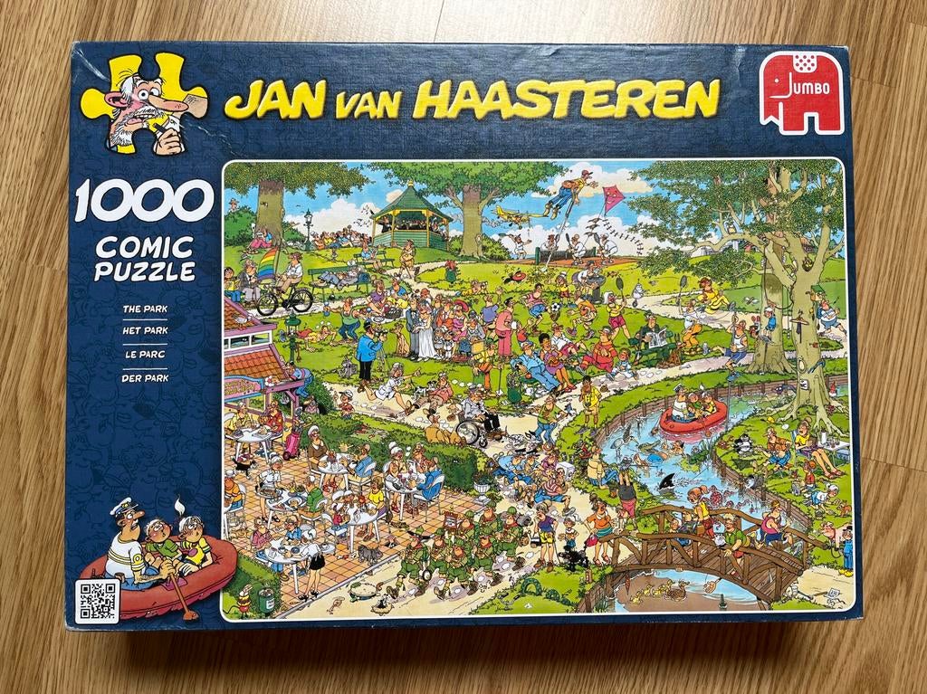 Jan van Haasteren puzzel 1000 stukjes Het Park, Ophalen of Verzenden, 500 t/m 1500 stukjes, Zo goed als nieuw, Legpuzzel