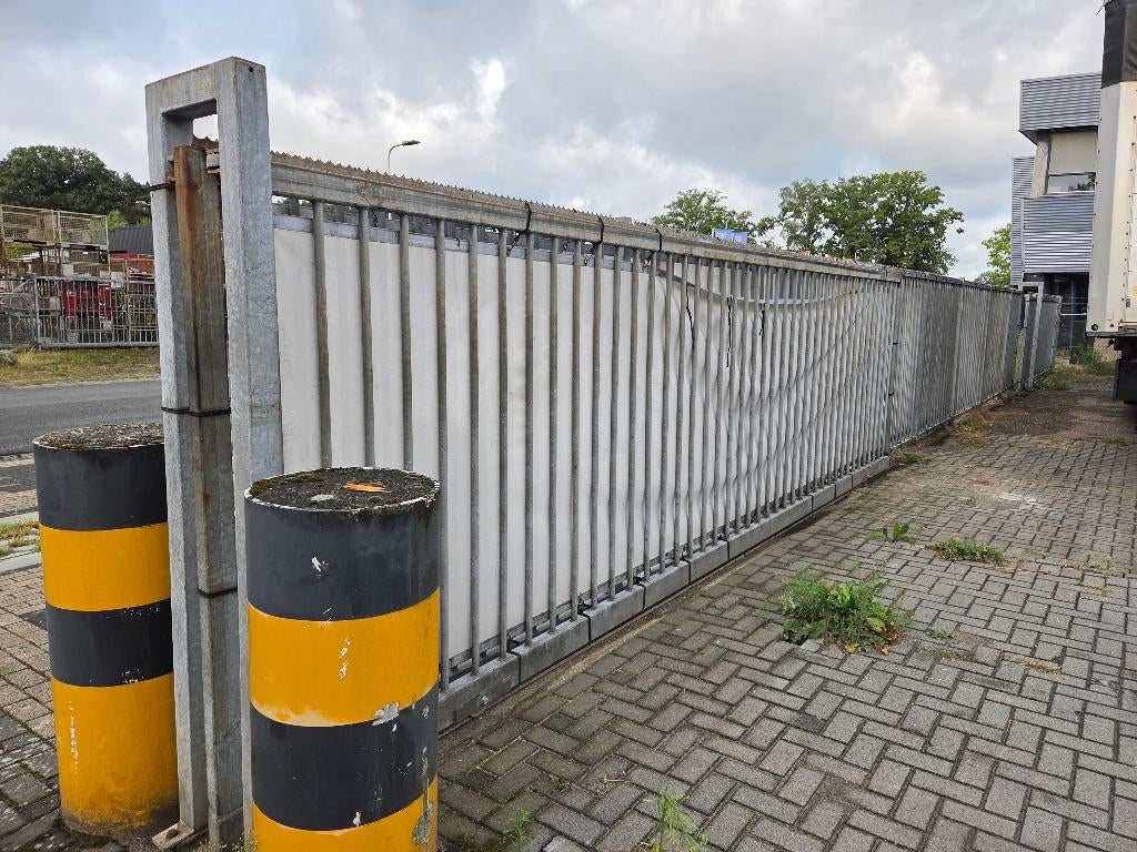 spijlenhekwerk schuifpoort gegalvaniseerde poort ( 340 ), Tuin en Terras, Ophalen, Spijlenhekwerk, Zo goed als nieuw, Nb