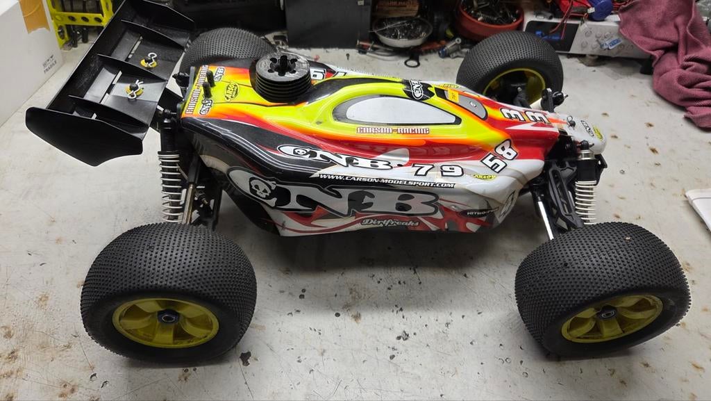 Te koop grote carson, Gebruikt, Ophalen of Verzenden, Auto onroad, Schaal 1:8