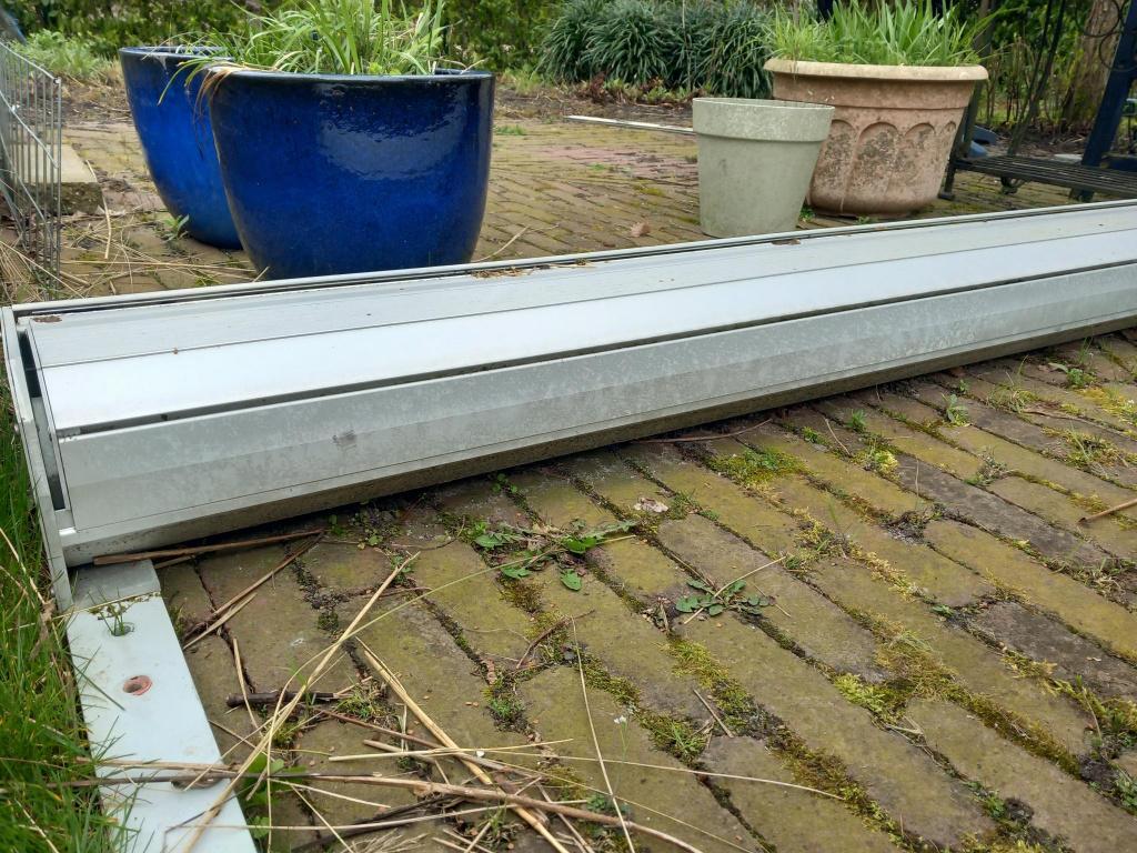 Knikarm Zonnescherm, Tuin en Terras, Zonneschermen, Ophalen, Gebruikt, Elektrisch, 150 tot 300 cm
