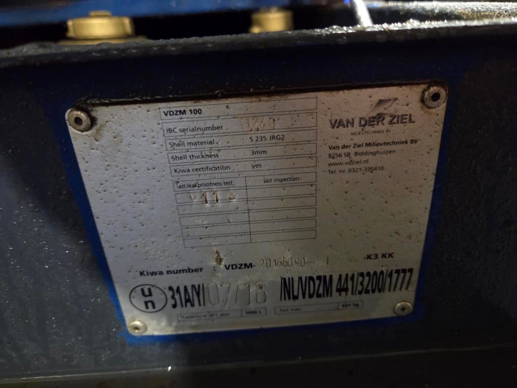 mobiele dieseltank 995 ltr van der Ziel, Ophalen of Verzenden, Zo goed als nieuw