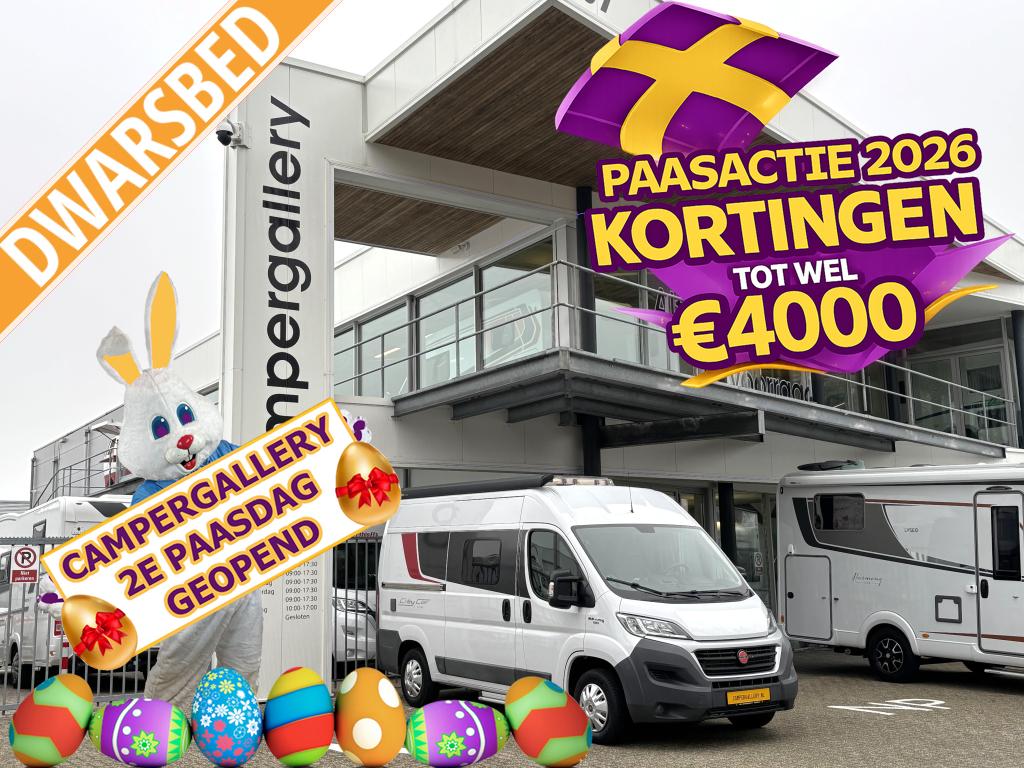 Bürstner City Car 540 DWARSBED 5.40M COMPACT! TREKHAAK EURO, Fiat, Bedrijf, Tot en met 3, Bürstner