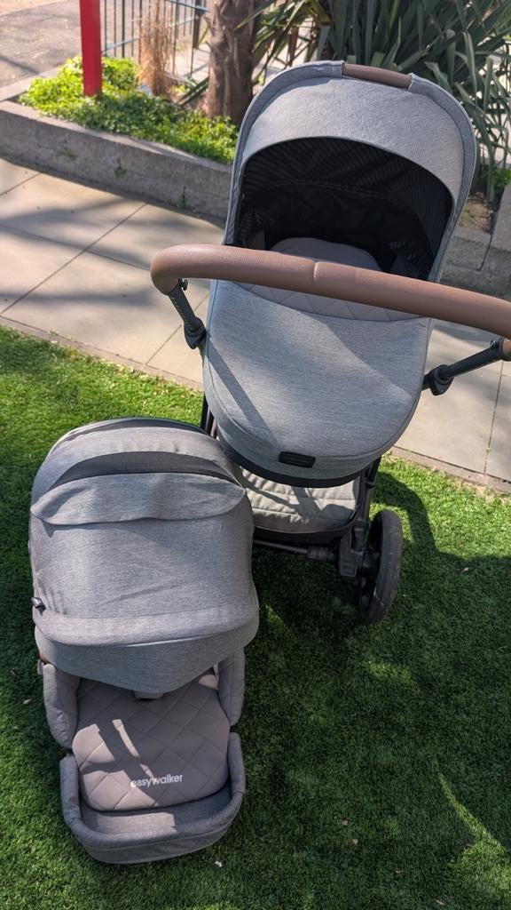 Easywalker Harvey Premium 3 Diamond Grey + accessoires, Gebruikt, Verstelbare duwstang, Ophalen, Kinderwagen