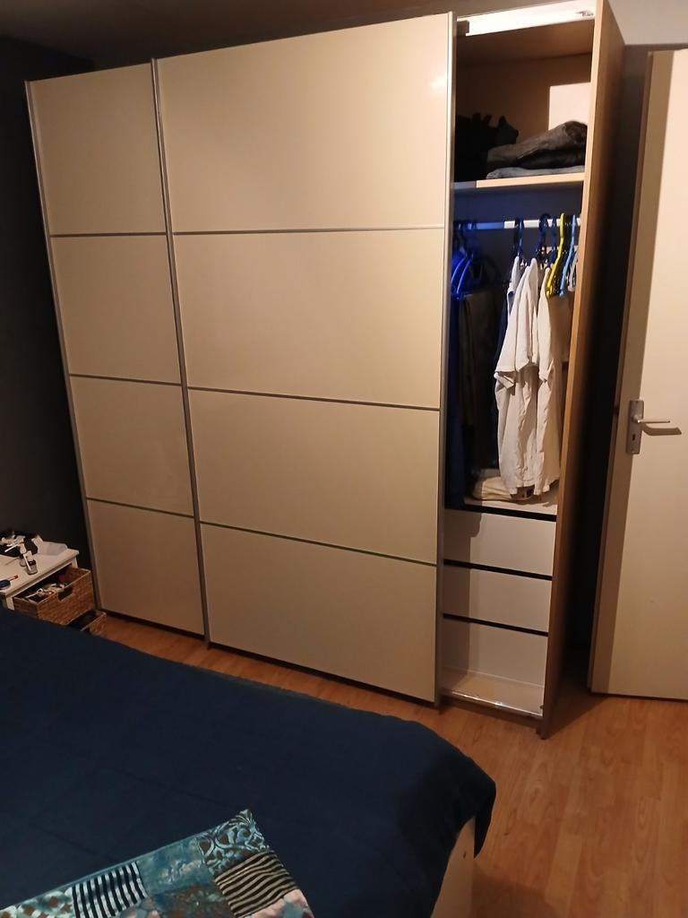 Schuifdeurkast 2.00 m2.20, Ophalen of Verzenden, 25 tot 50 cm, 200 cm of meer, 200 cm of meer