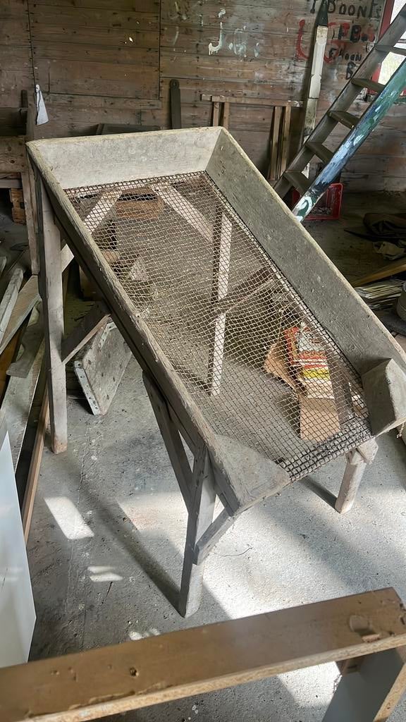 Oude houten zeef / droogrek, Antiek en Kunst, Ophalen