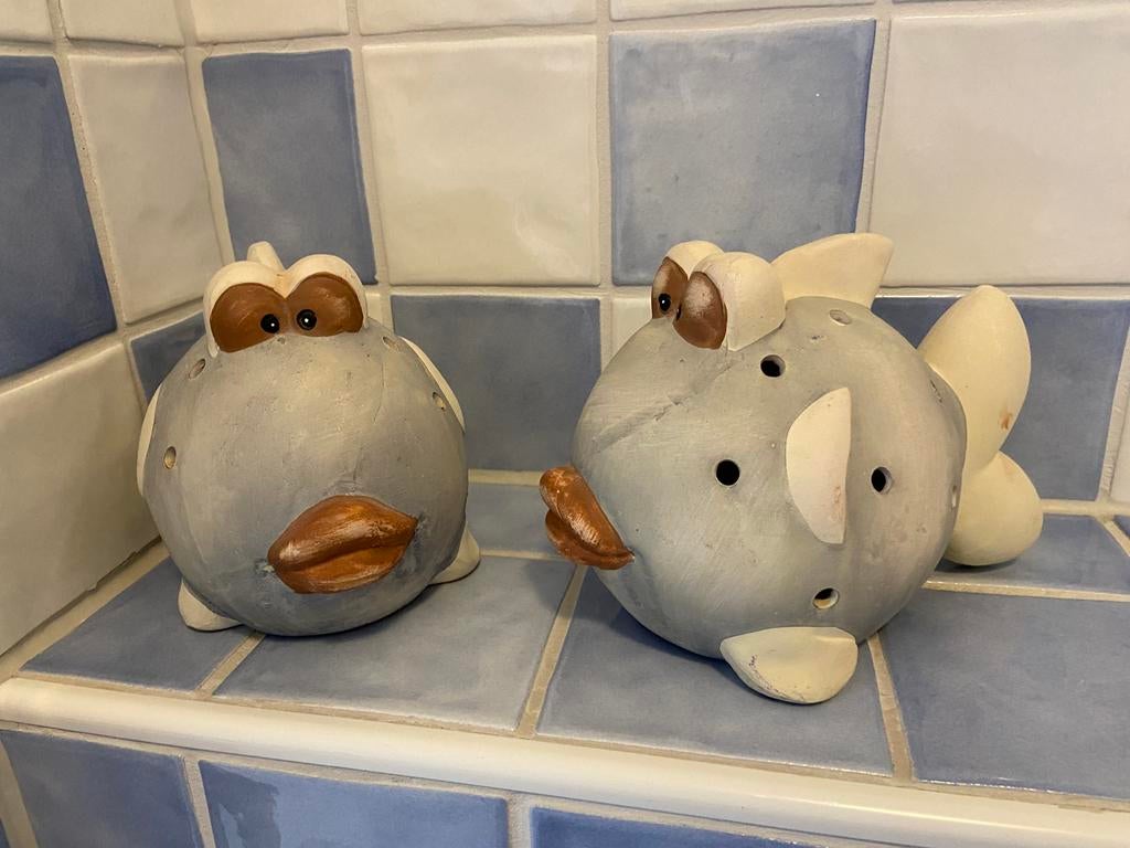 Vis blauw wit, Ophalen of Verzenden, Zo goed als nieuw