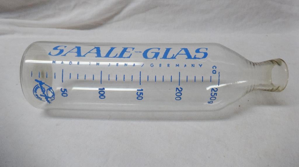 Antieke baby zuigfles van het merk Saale - glas, Ophalen of Verzenden, Gebruikt, Overige typen