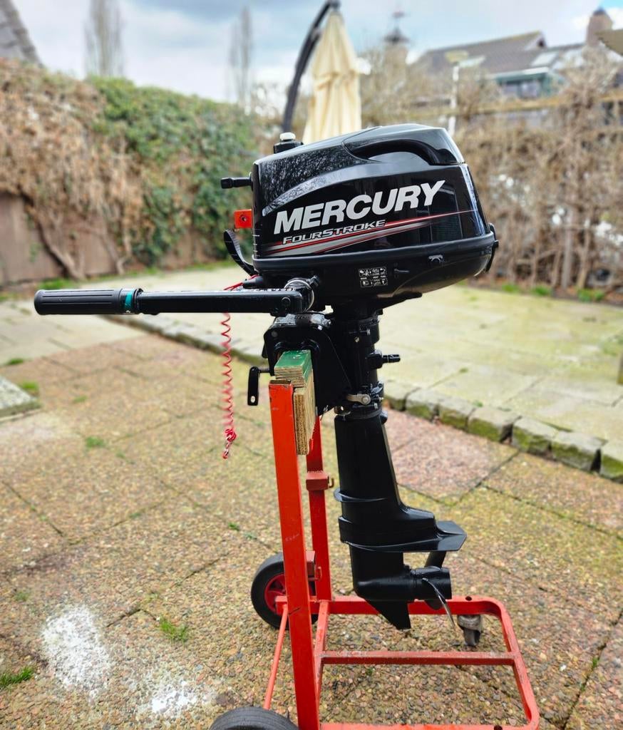Mercury 5 PK 4 TAKT buitenboordmotor ZGAN langstaart, Watersport en Boten, Tot 10 pk, Minder dan 3 meter, Ophalen of Verzenden