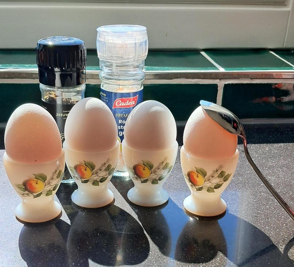 Arcopal fruit de France eierdopjes, Huis en Inrichting, Glas of Glazen, Ophalen of Verzenden, Overige stijlen, Glas