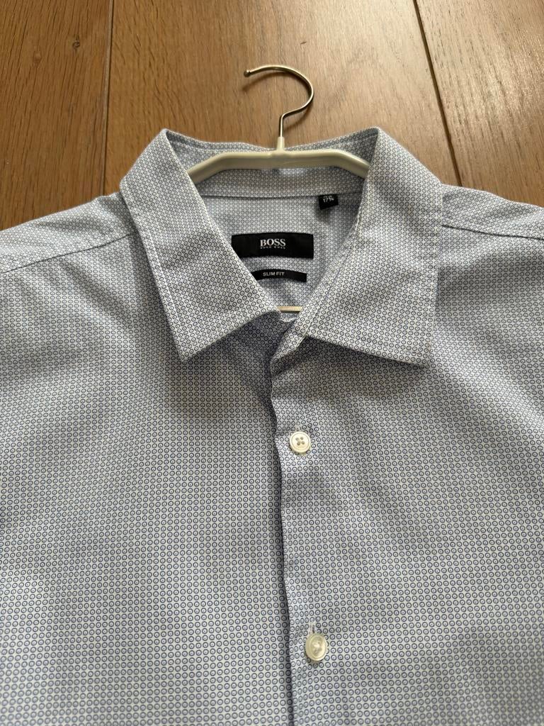 Hugo Boss overhemd maat XXL, Ophalen of Verzenden, Zo goed als nieuw, Blauw, Overige halswijdtes