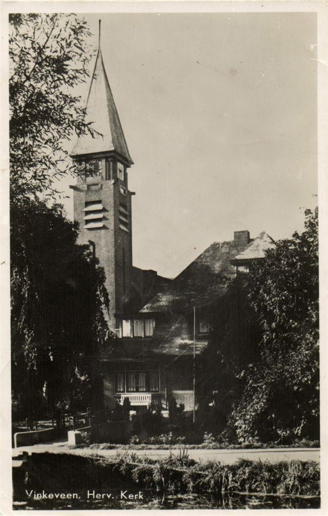 Vinkeveen, Herv. kerk - gelopen, Ophalen of Verzenden, Voor 1920, Gelopen, Friesland