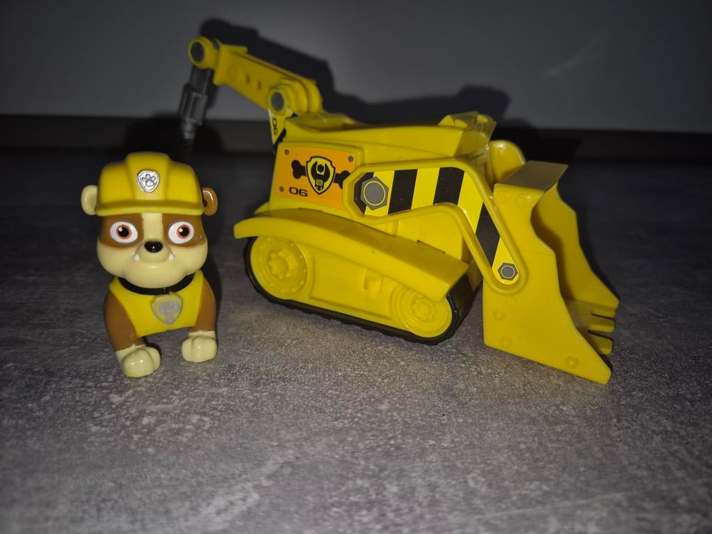 Paw Patrol Rubble met voertuig, Ophalen of Verzenden