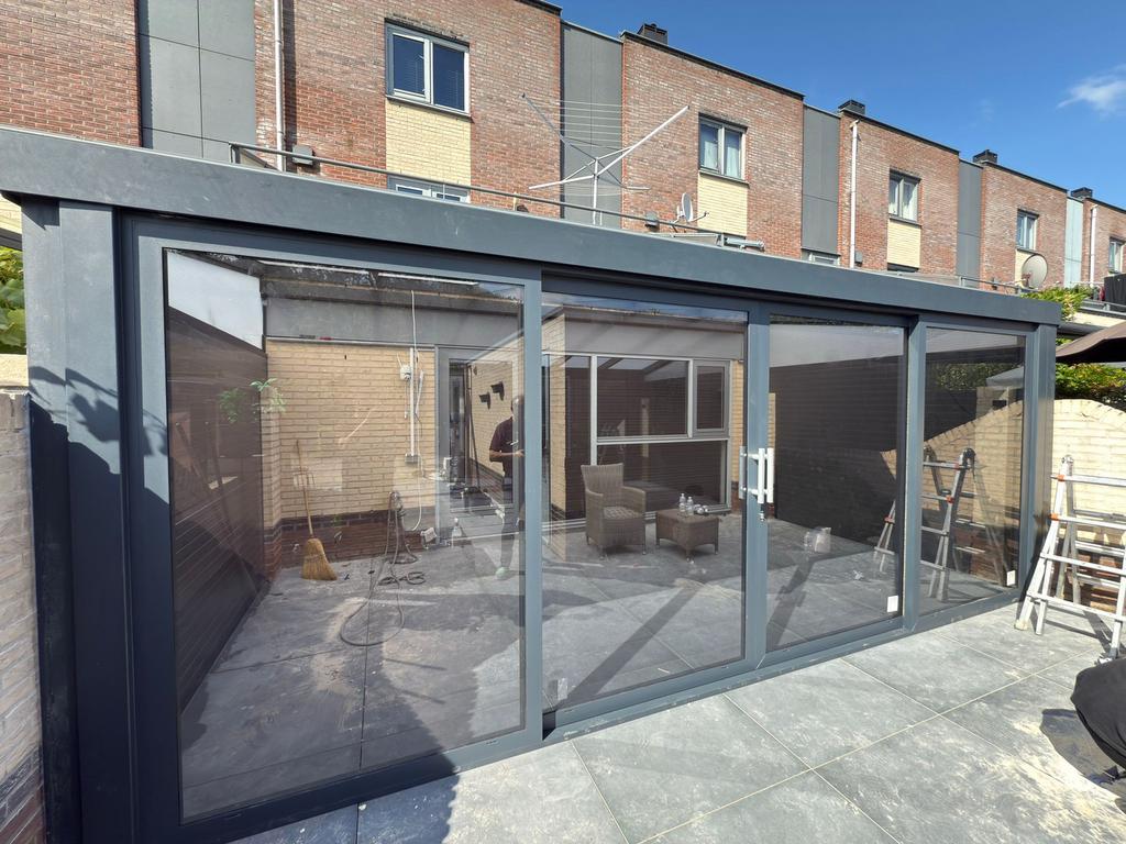 Overkapping veranda bouwpakket, Tuin en Terras, Ophalen, Nieuw, 500 cm of meer, 3 ramen of meer