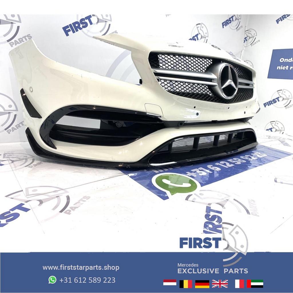 W176 FACELIFT A 45 KLASSE 2018 A45 AMG AERO VOORBUMPER WIT P, Gebruikt, -, Voor, Ophalen of Verzenden