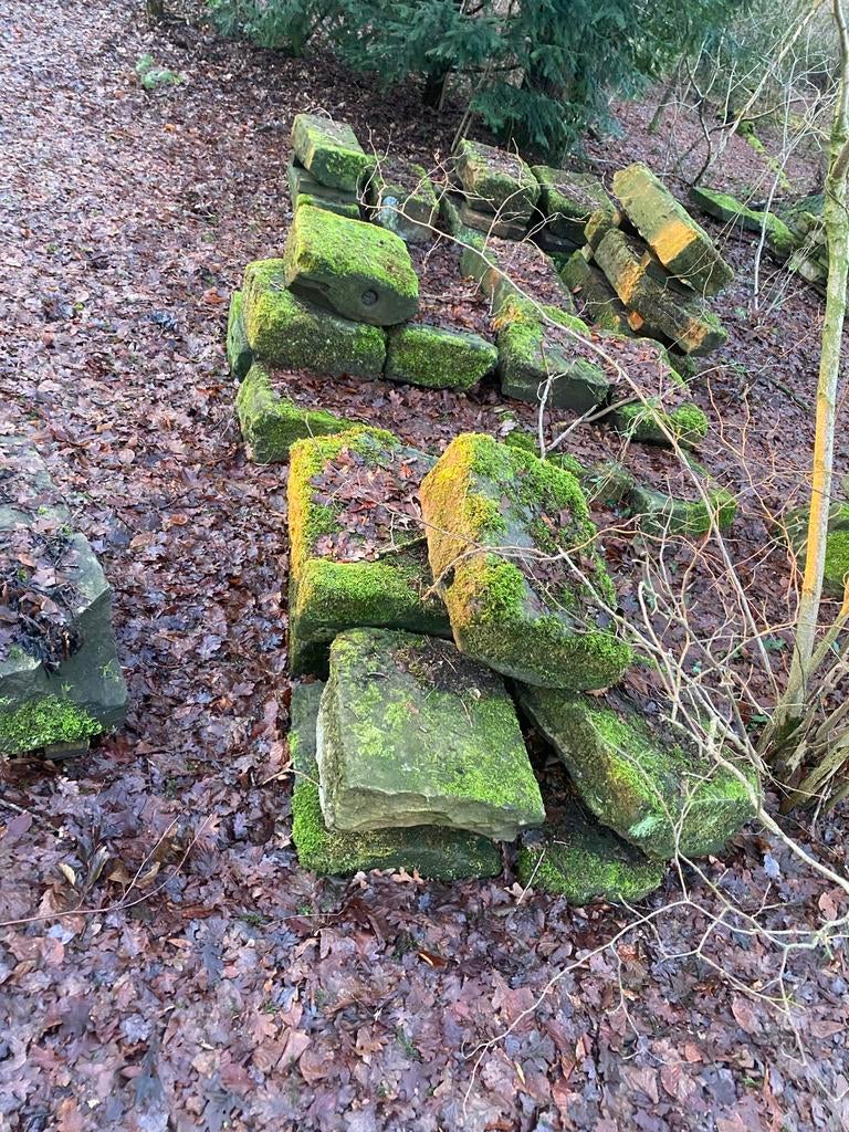 Bentheimer Zandsteen blokken, Ophalen, Gebruikt, Blok, Natuursteen