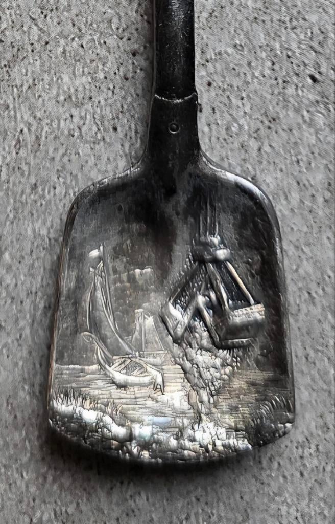 Souvenirlepeltje Flevoland – Schepje, Ophalen of Verzenden