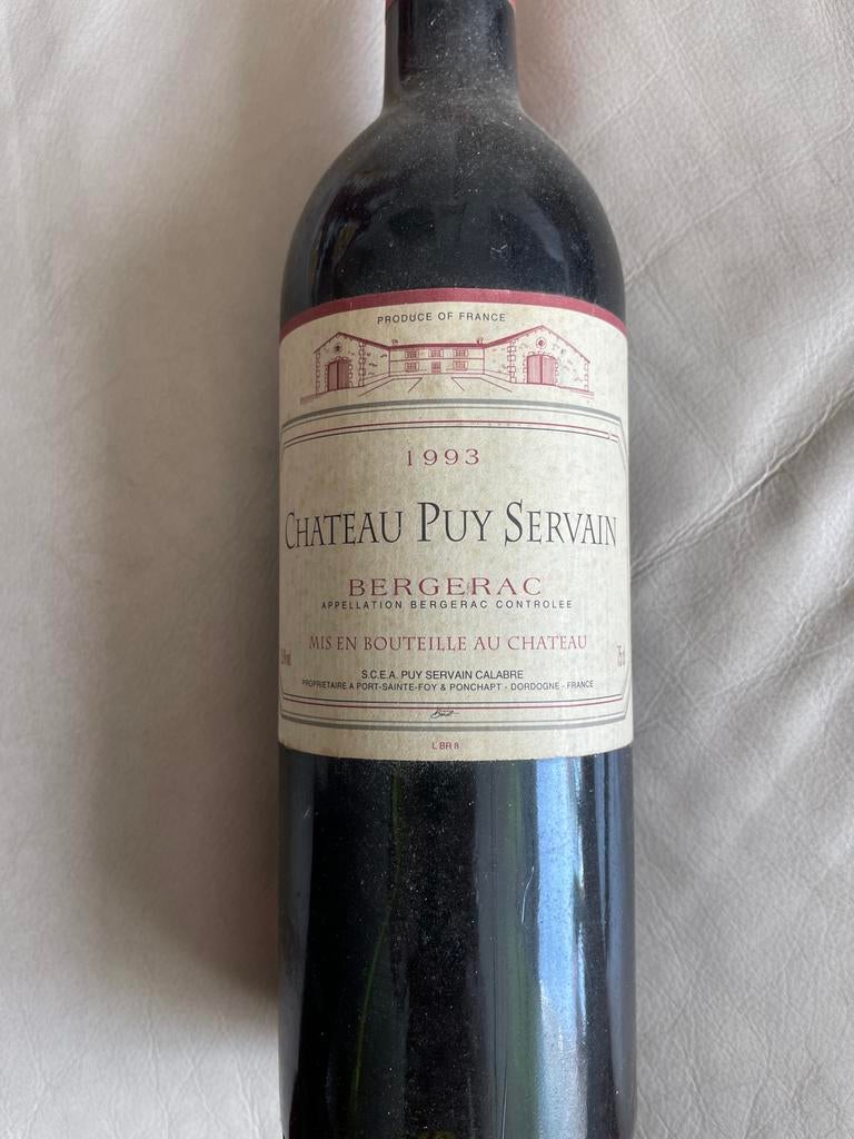 Chateau Puy Servain Bergerac Rode Wijn 1993, Verzamelen, Ophalen of Verzenden, Gebruikt, Frankrijk, Rode wijn