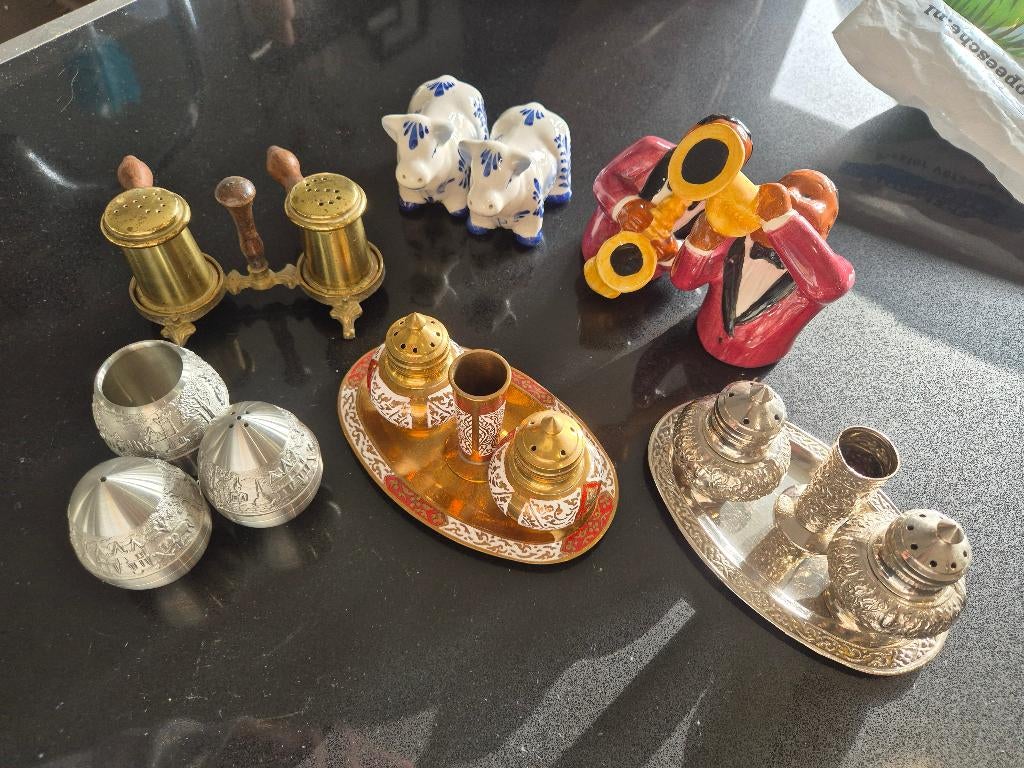Antiek peper en zout stelletjes, Ophalen of Verzenden